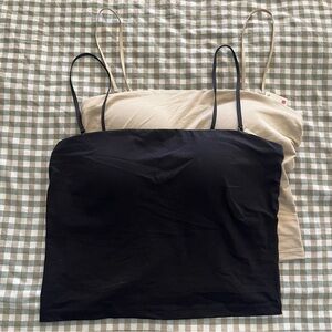 AIRism Cotton Cropped Tube Bra Top (2 Piece Set)